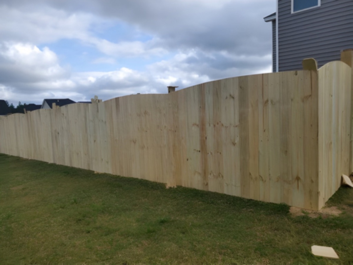 Arched Fence — Exterior View